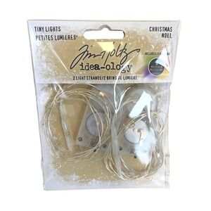 Tim Holtz Idea-ology Tiny Lights Christmas Multi 2 Piece New TH94106 Assemblage